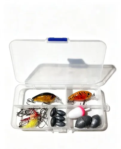 Kit com iscas e acessórios