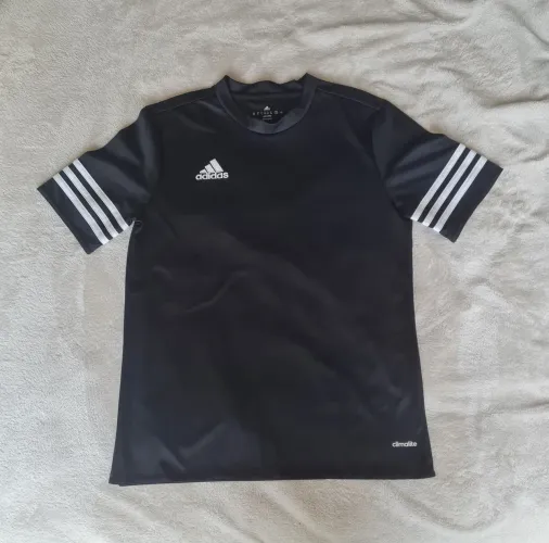 Camisa Esportiva Adidas Climalite Preta Tamanho 16 ou PP Adulto - Estado de Nova