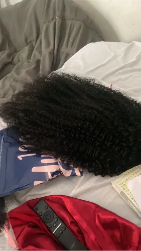  Meia peruca cacheado, cabelo brasileiro 