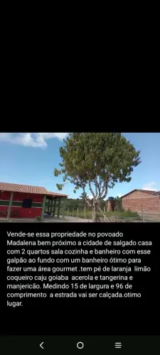 Vende-se ou troca por casa tbm na cidade de salgado ?