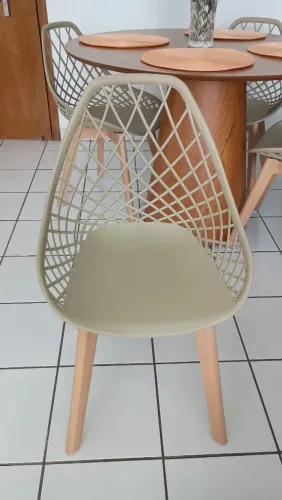 Conjunto 4 Cadeiras Kaila Pp Wood