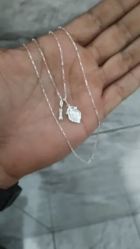 Cordão de prata legítima diamantado. Lindo !