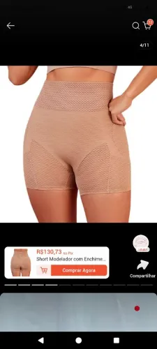 Short de preenchimento de quadril 