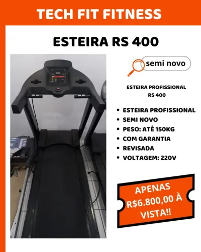 Esteira profissional RS 400 semi nova