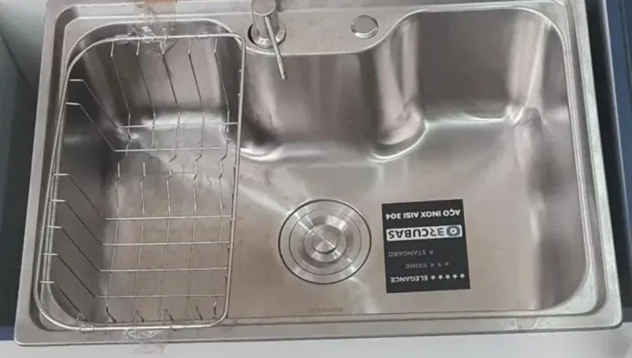 Pia de inox gourmet para bancada.