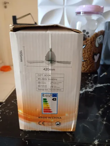 Ventilador de teto E27 lâmpada led silencioso 45 80w 45 cm 80w branco 127/220 v  !! 