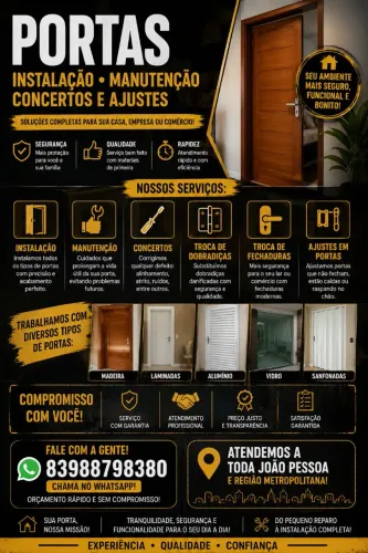 Tudo em Portas, concertos, manutenção, ajustes etc...