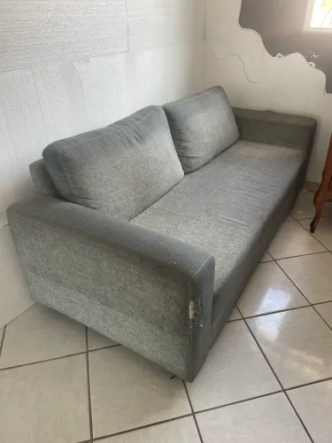 SOFA DE LINHO CINZA