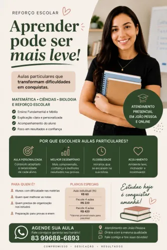Aulas de reforço escolar
