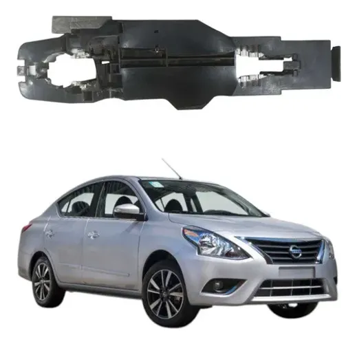 Suporte Maçaneta Externa Traseira Direita Versa 2011 A 2018 Preto Traseira