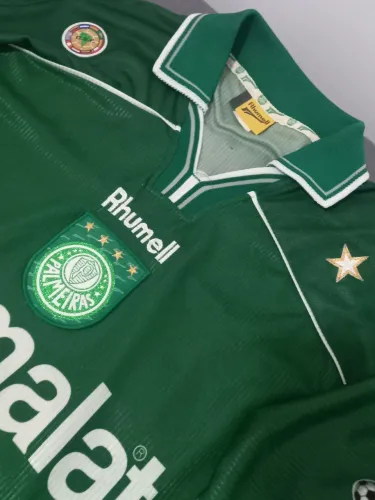 Camisa Palmeiras. Rhumell. Patchs de campeão da libertadores 1999. Xl, 80x59 cm.