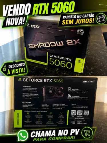 Nvidia - RTX 5060 MSI SHADOW 2x oc