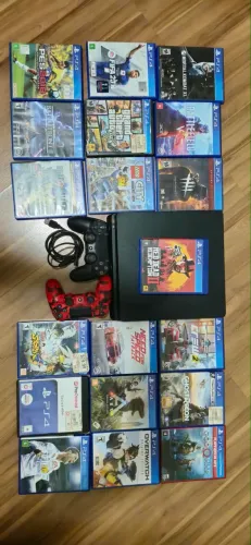 ps4 1TB + 2 controles + 19 jogos