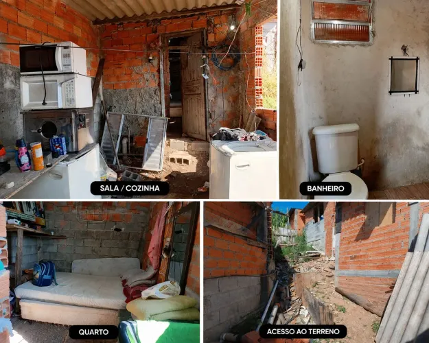 Casa 2 comodos mais terreno (parcelo