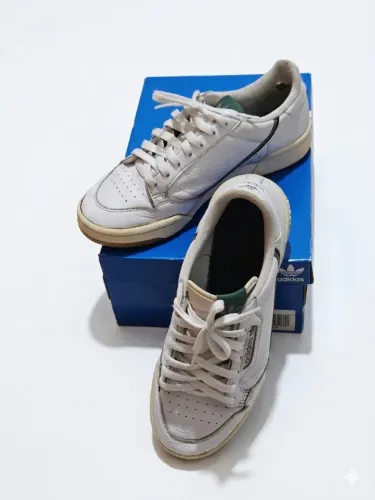 Tênis Casual Adidas Continental 80 Branco/Verde Tam. 90
