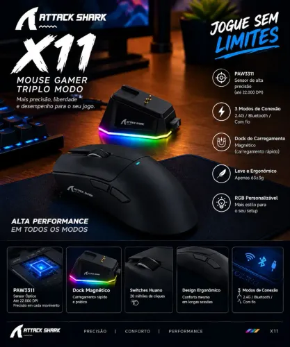 Attack Shark X11 - Mouse gamer