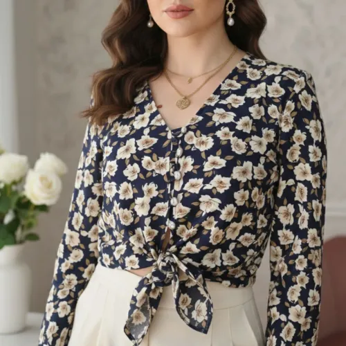 Blusa vintage romântica P
