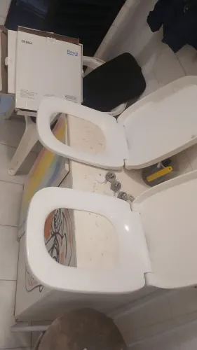 dois assentos para vaso deca completos em excelente estado os dois por 150