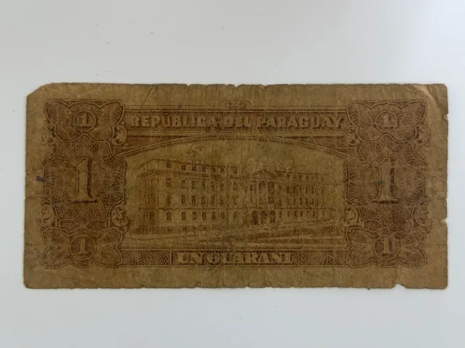 Cédula Antiga 1 Guaraní Paraguai - Original - Colecionador