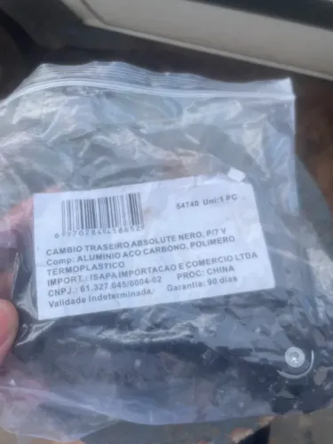 CÂMBIO TRASEIRO ABSOLUTE-NERO (SEM PARAFUSO)