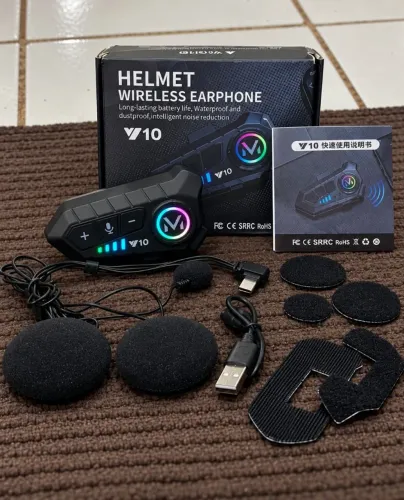 A prova d'água! Fone Capacete | Bluetooth 5.3 | Novo