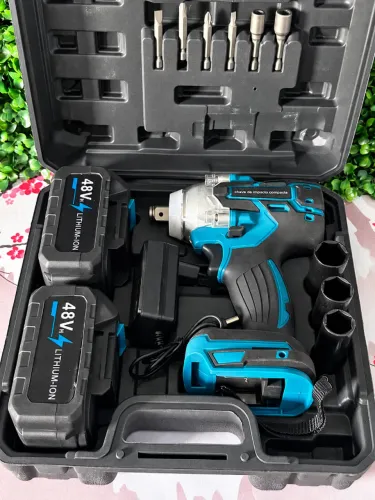Chave de Impacto Compacta 48V com 2 Baterias e Maleta