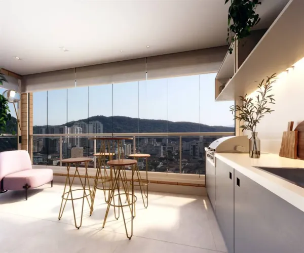 APARTAMENTO COM 86,56 m² - GONZAGA - SANTOS SP