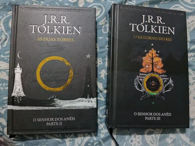 Livros 2 e 3 de Senhor dos Anéis em Capa Dura