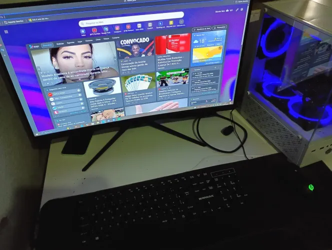 PC gamer completo monitor curvo ler anúncio vendo separado se quiser