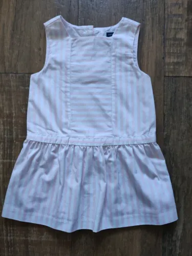 Vestido Listrado Rosa JANIE AND JACK - Tamanho: 12-18 Meses (USADO)