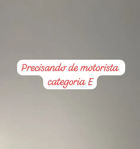 Motorista categoria E
