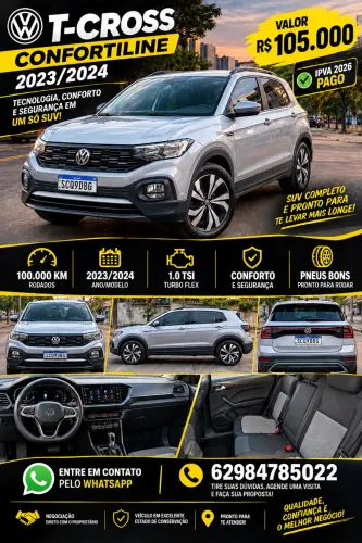 Volkswagen T-Cross Comfortline 1.0 TSI Flex 5P Aut. 2024
