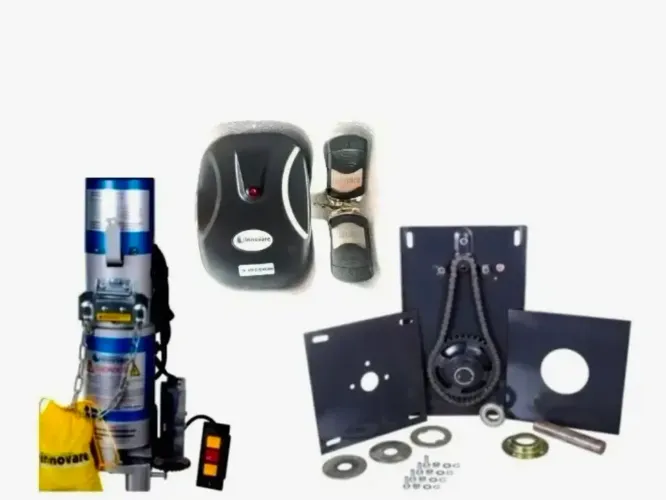 Kit Automatizador Porta De Enrolar 300 Kg Central (brinde)
