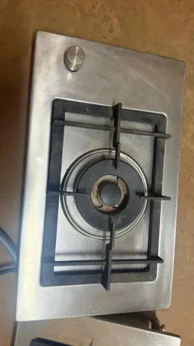 Kit 2 Cooktops a Gás Elettromec Dominó 1 Boca Inox 30cm Bivolt 