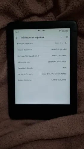 Kindle Amazon 10ª Geração com Iluminação Embutida - Perfeito Estado