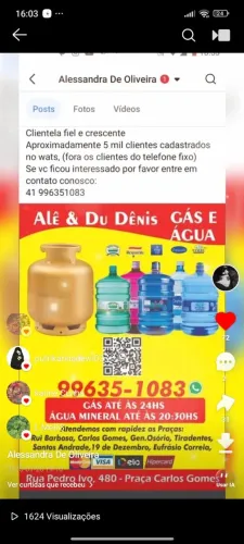 Ponto de gás e Água Mineral