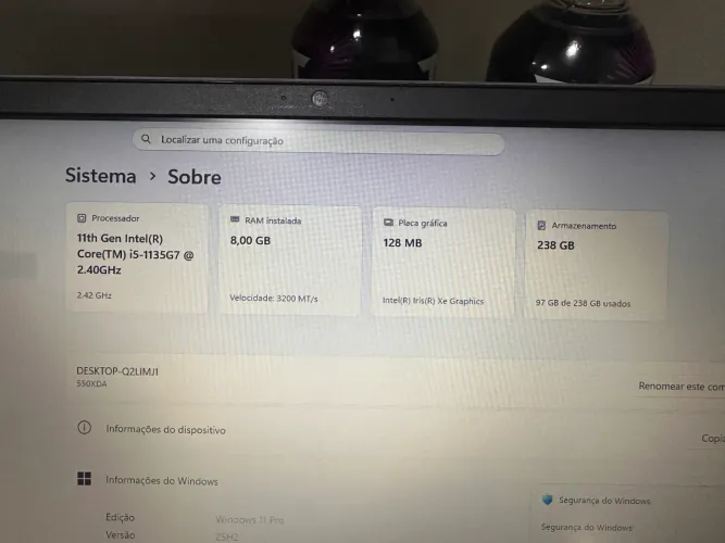 Vendo notebook Samsung processador i5