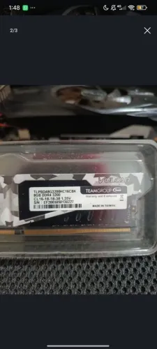 Memória ram usada 8gb 3200mhz Vulcan