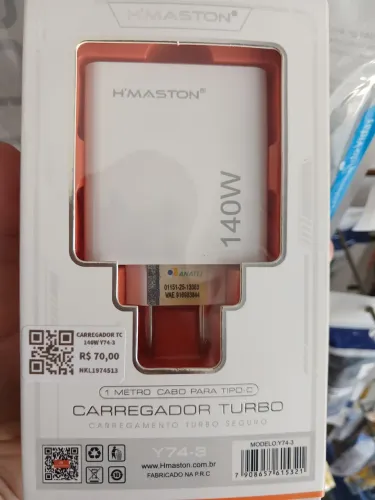 Carregador USB e USB-C /Tipo-C (140w) primeira linha