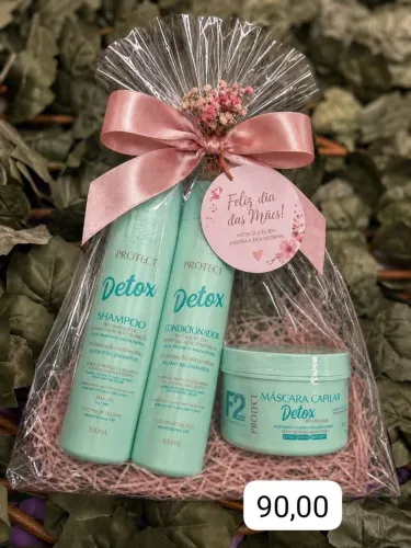 Dia das Mães Kit Tratamento Hidratação e Desintoxicação Nutrição 