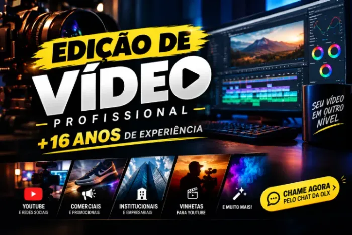 EDIÇÃO DE VÍDEO PROFISSIONAL / +16 ANOS DE EXPERIÊNCIA