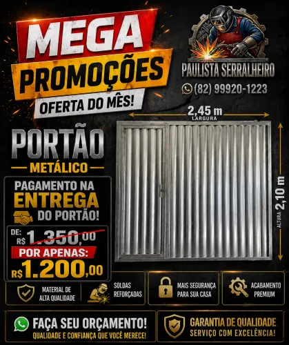 Portão em promoção 