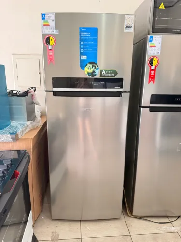 Geladeira Midea Duplex 491 Litros Frost Free Inox 127V