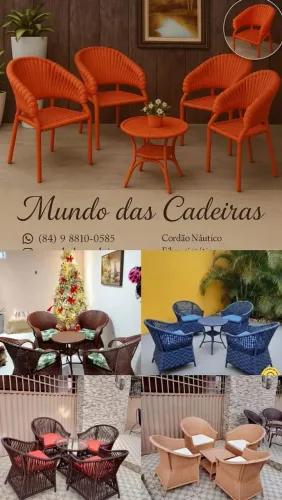 Conjunto de cadeiras de área ( novas ) fabricamos do seu jeito 