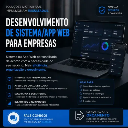 Desenvolvimento de Sistema/App Web para Empresas