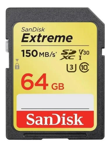 Cartão de memória sandisk extreme 64gb