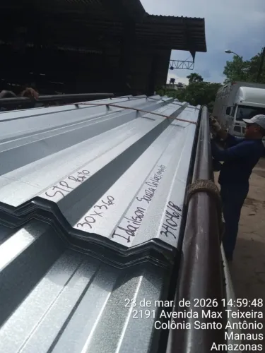 Telhas zincadas ou de zinco 
