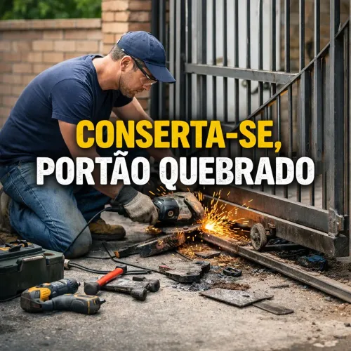 Faço conserto de portão quebrado. * 