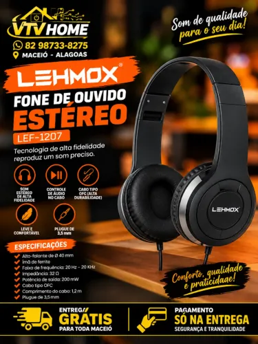 Fone de Ouvido Lehmox-com entrega inclusa