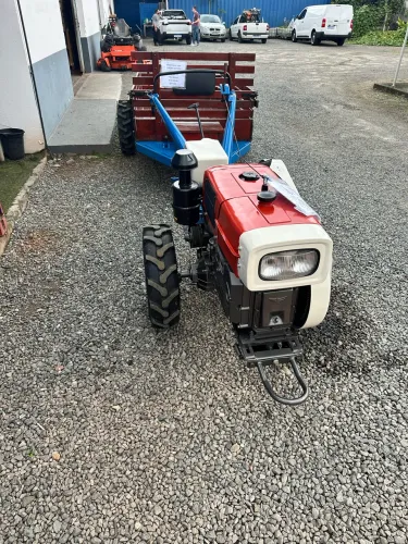 Micro trator 18hp com carreta traçada 4x4
